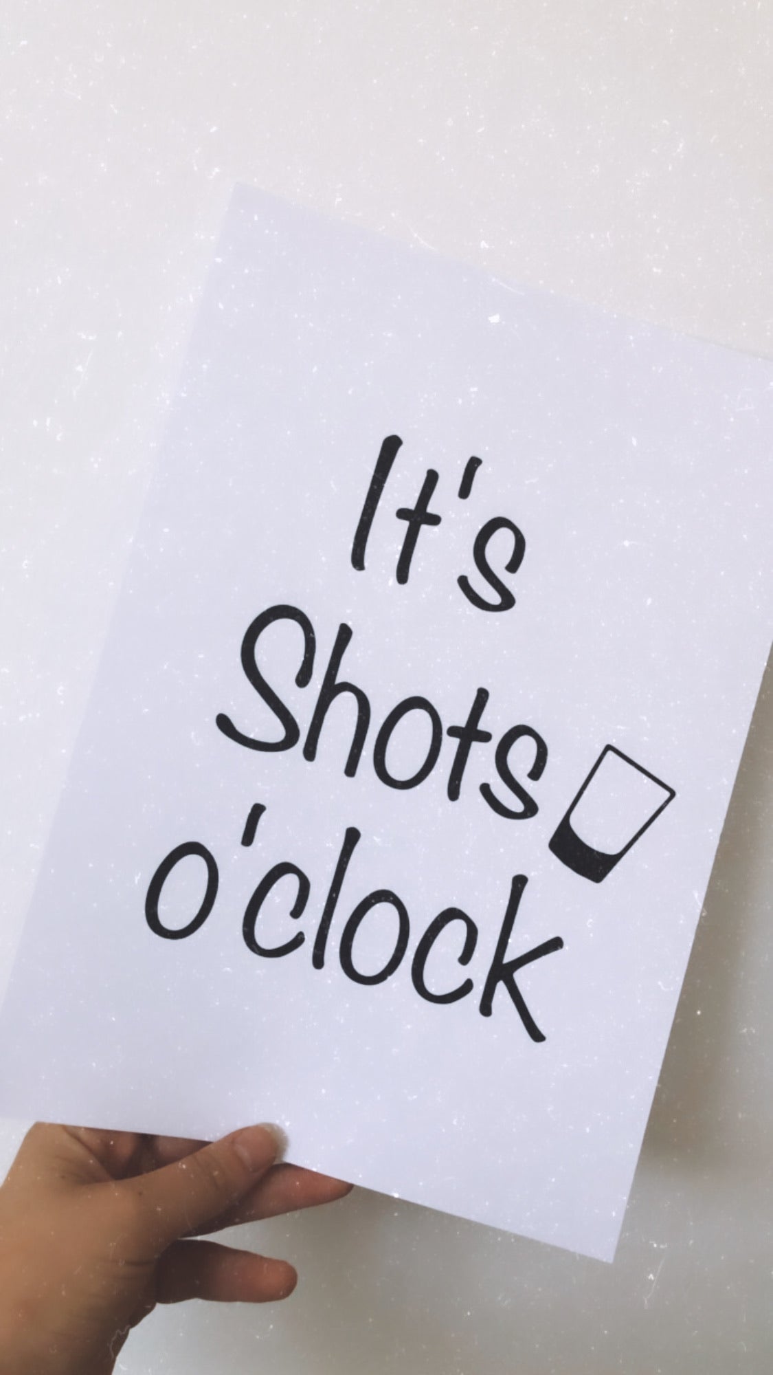 It's Shots O'clock Shot Glass Alcohol Wall Decor Print by WinsterCreations™ Official Store