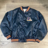 Vintage 1980s Chicago Bears Chalk Line Satin Bomber Jacket - XL by Rad Max Vintage