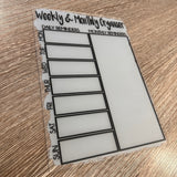 Weekly & Monthly Painted Organiser Planner A4 Clear Acrylic Wipeable Sign With Drywipe Pen by WinsterCreations™ Official Store