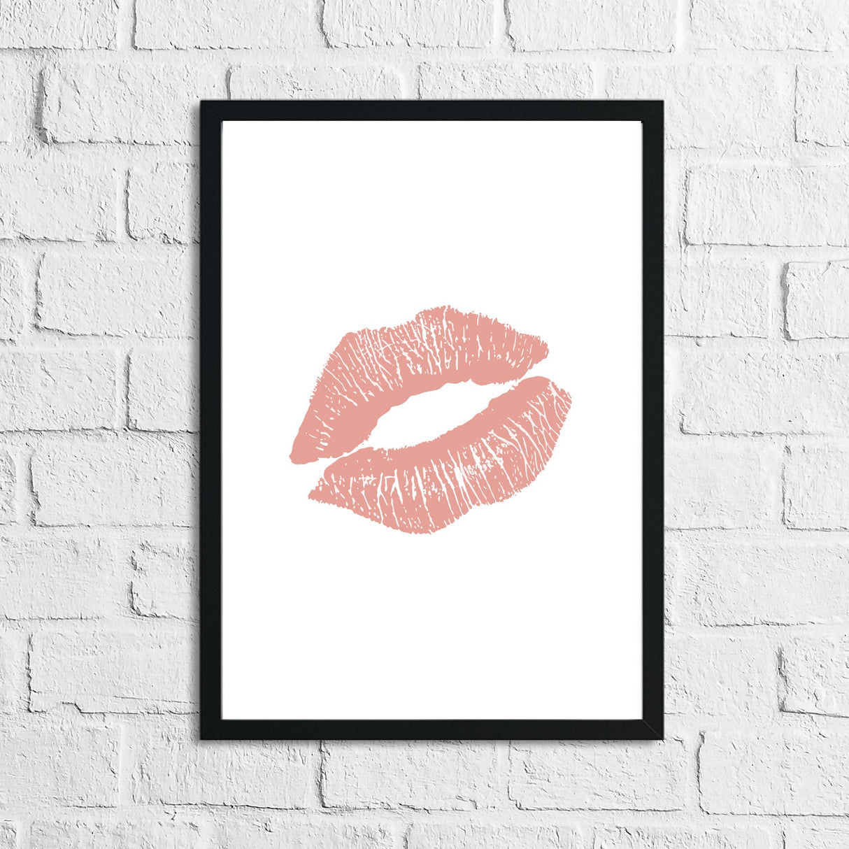 Pink Kiss Lips Dressing Room Simple Wall Decor Print by WinsterCreations™ Official Store