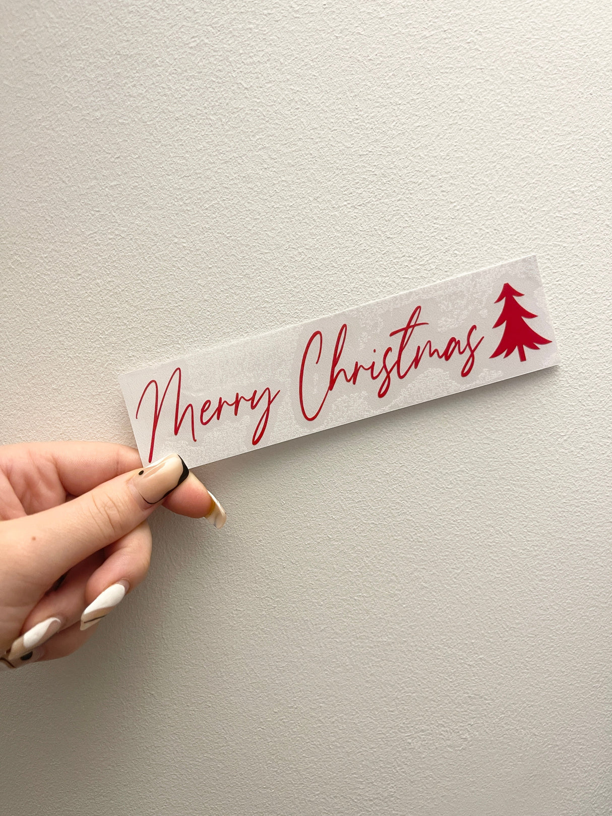 Merry Christmas Tree Letter Box Letterbox Decor House Sticker Label by WinsterCreations™ Official Store