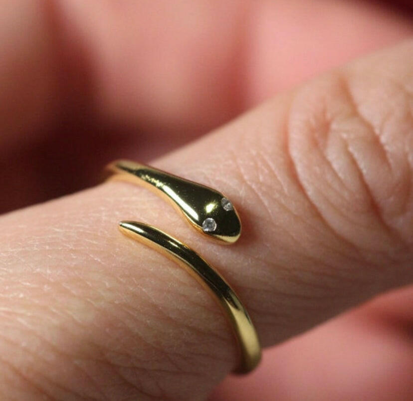 14k Gold Snake Ring by VicStoneNYC Fine Jewelry