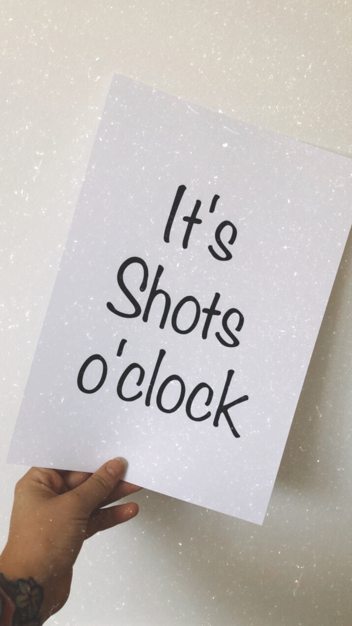 Shots O'clock Alcohol Humours Wall Decor Print by WinsterCreations™ Official Store