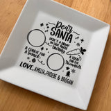 Dear Santa Christmas Eve DIY Create Own Plate / Tray Black Vinyl Christmas Sticker by WinsterCreations™ Official Store