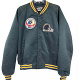 Vintage 1984 San Diego SD Chargers Chalk Line Satin Bomber Jacket with Silver Anniversary Patch - XXL by Rad Max Vintage