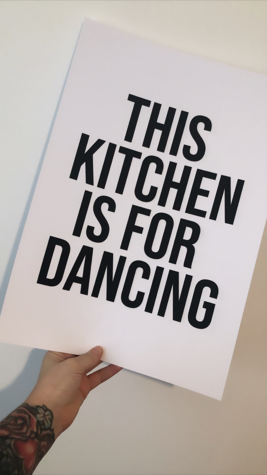 This Kitchen Is For Dancing Bold Kitchen Simple Wall Decor Print by WinsterCreations™ Official Store