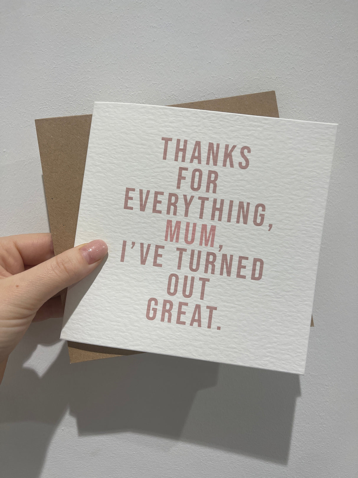 Thanks For Everything Mum Mothers Day Cute Funny Humorous Hammered Card & Envelope by WinsterCreations™ Official Store