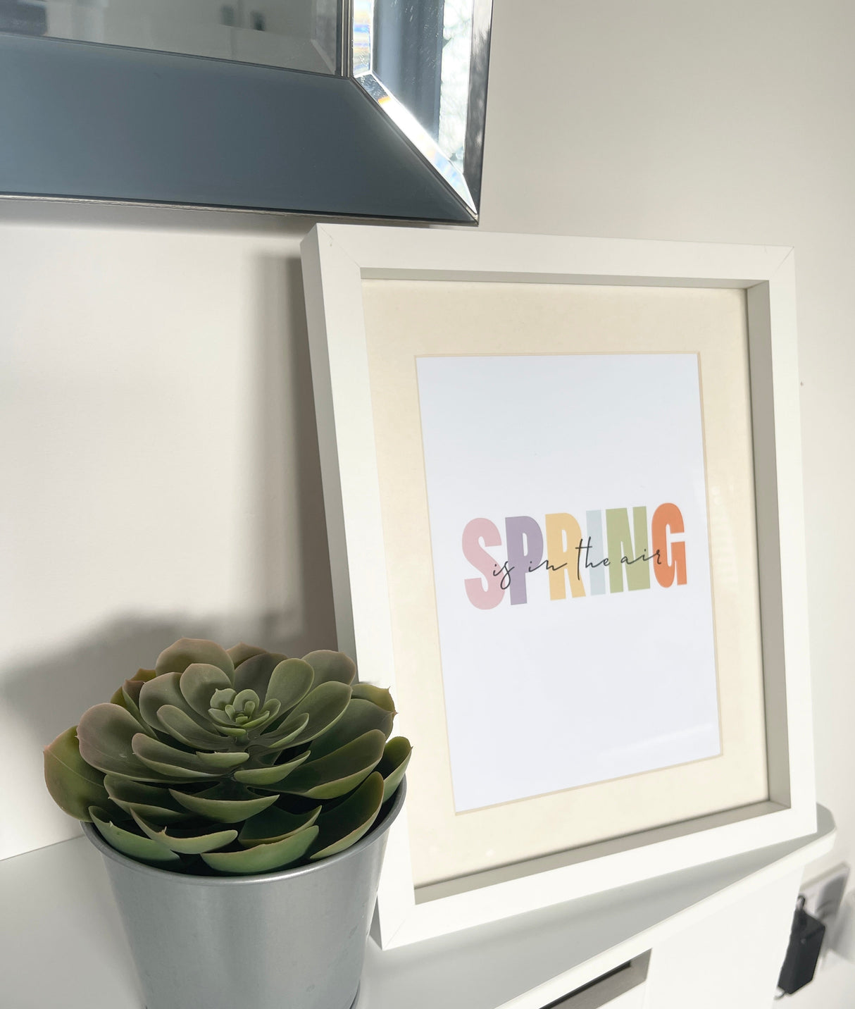 Spring Is In The Air Multi Colour 2022 Spring Seasonal Wall Home Decor Print by WinsterCreations™ Official Store