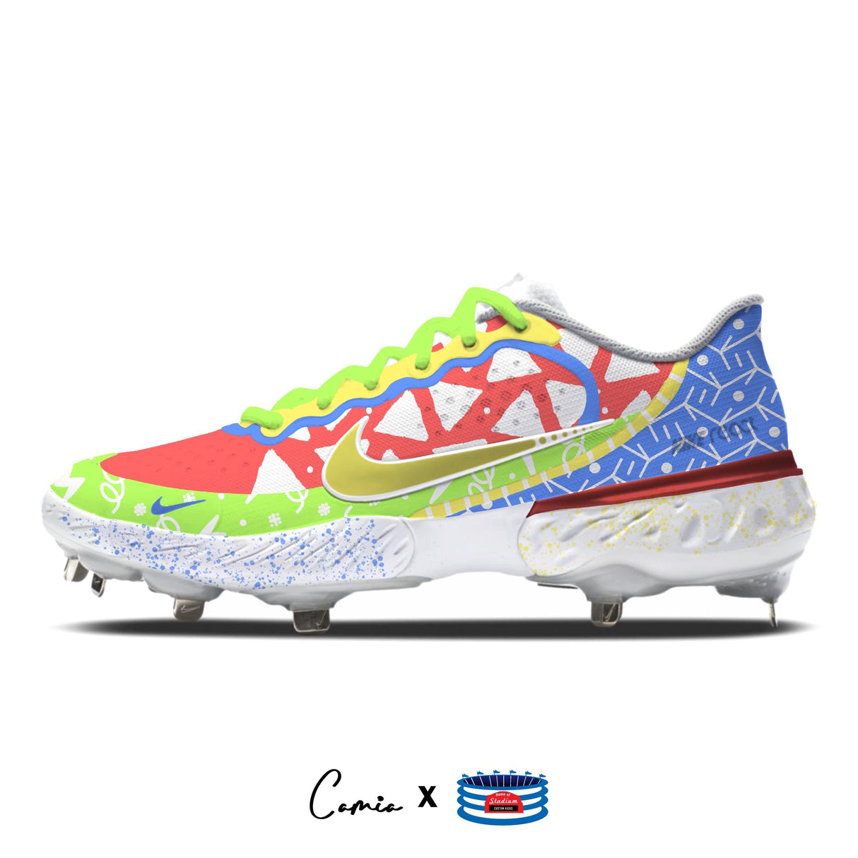 "Imagination" Nike Alpha Huarache Elite 3 Low Cleats by Stadium Custom Kicks