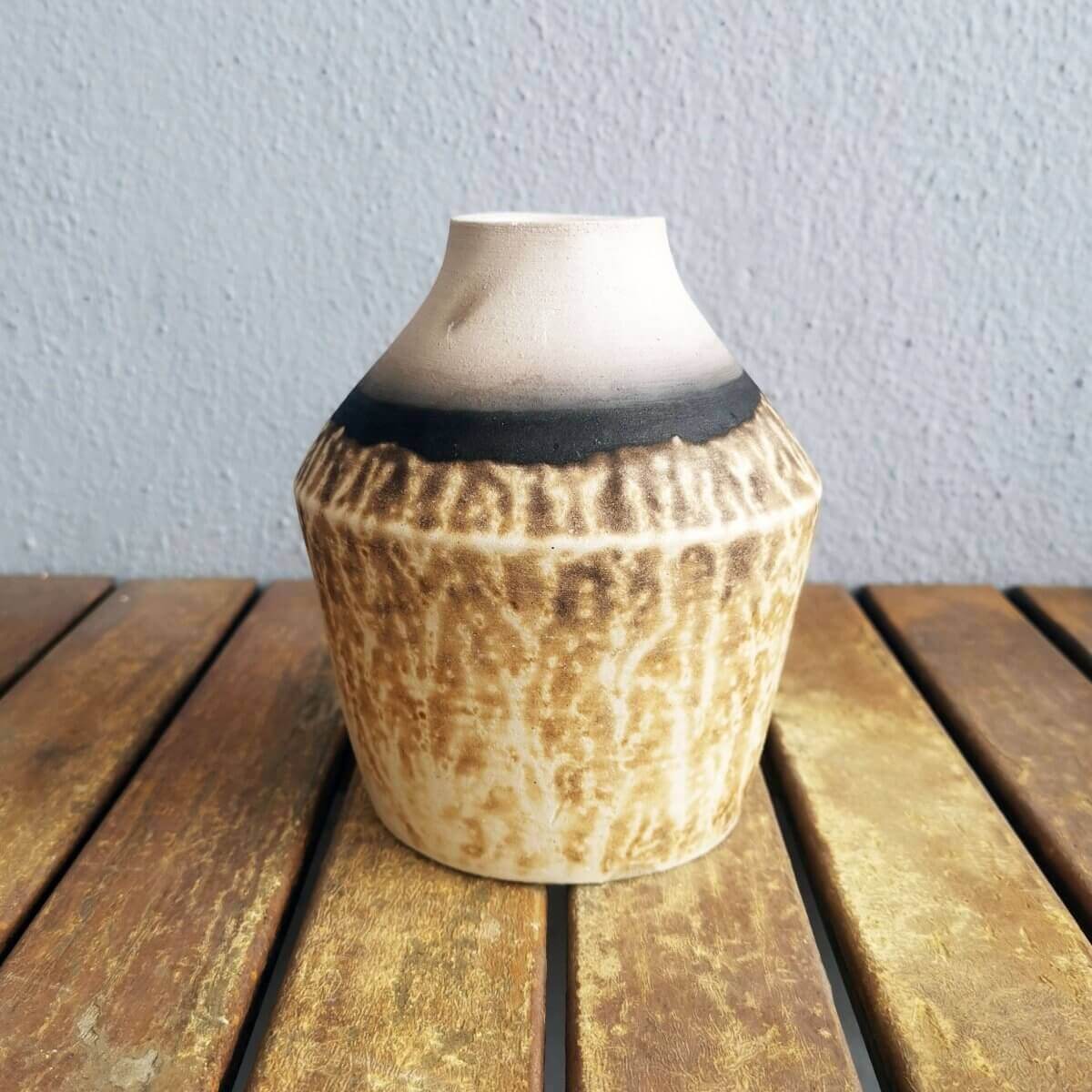 Inaka Ceramic Raku Pottery Vase by RAAQUU