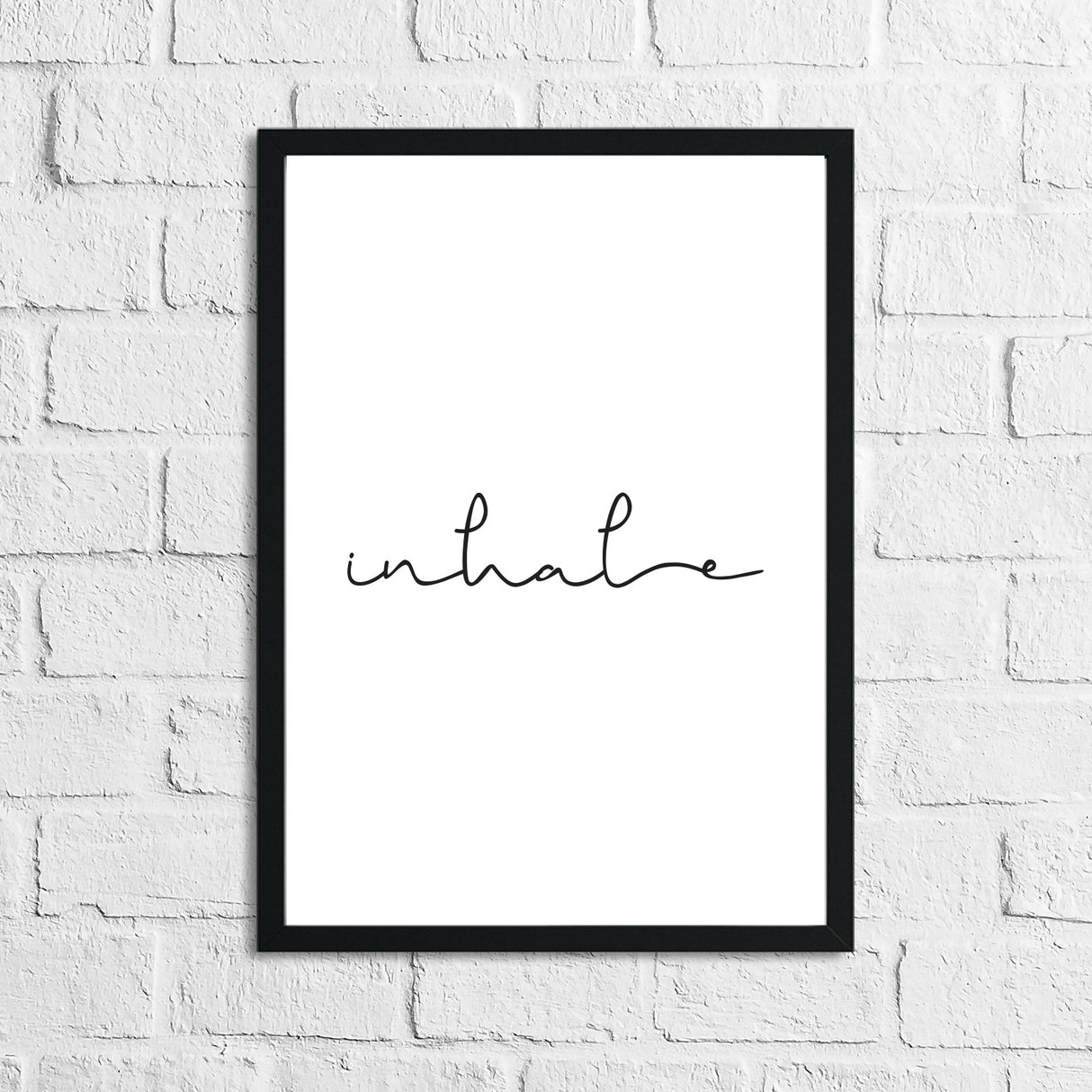 Inhale Pretty Bathroom Bedroom Wall Decor Print by WinsterCreations™ Official Store