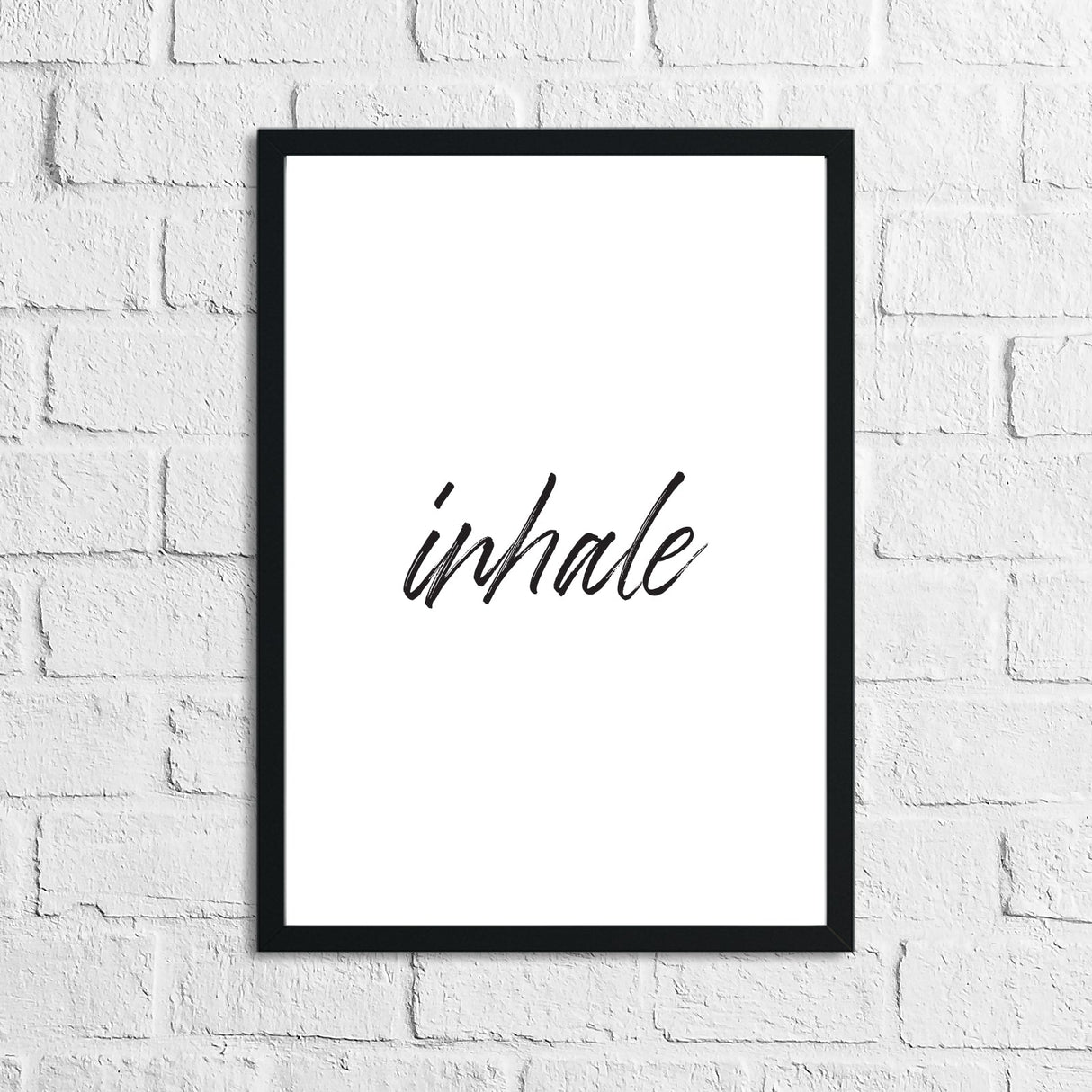 Inhale Exhale Set Of 2 Bedroom Simple Wall Decor Prints by WinsterCreations™ Official Store