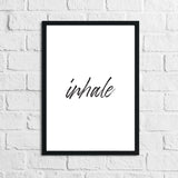 Inhale Exhale Set Of 2 Bedroom Simple Wall Decor Prints by WinsterCreations™ Official Store