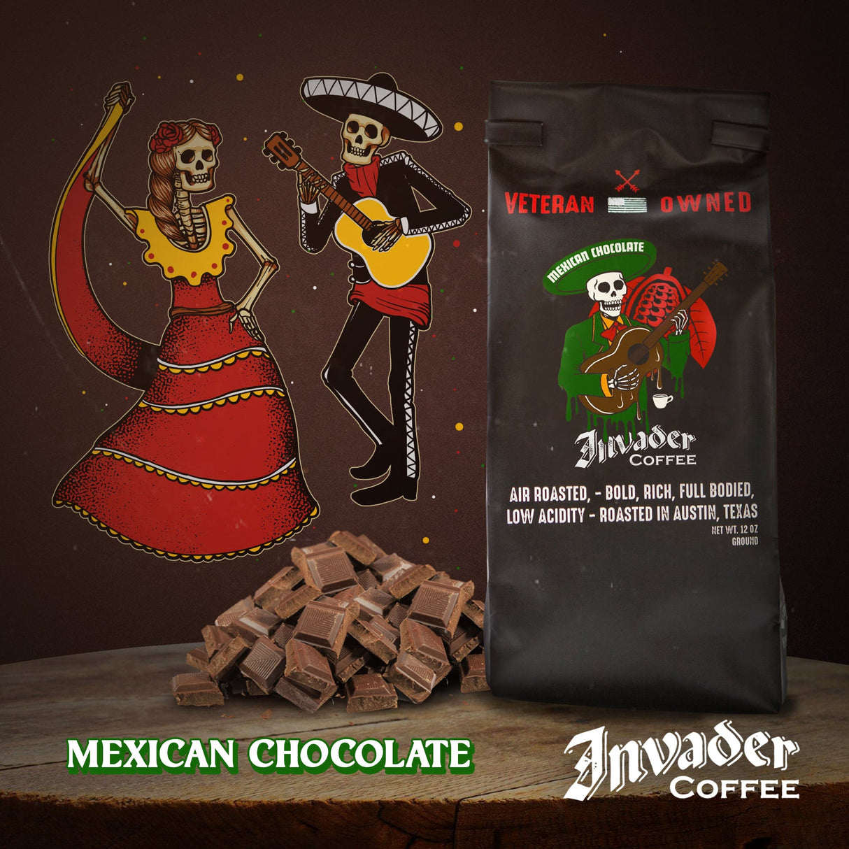 Authentic Mexican Chocolate Blend by Invader Coffee