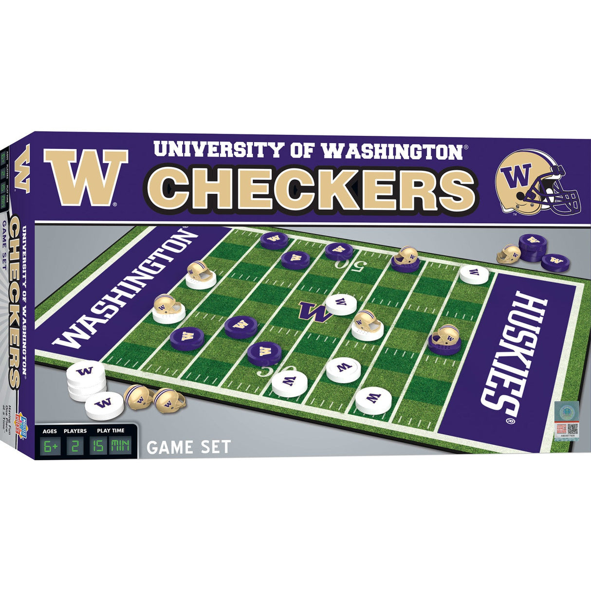 Washington Huskies Checkers Board Game by MasterPieces Puzzle Company INC