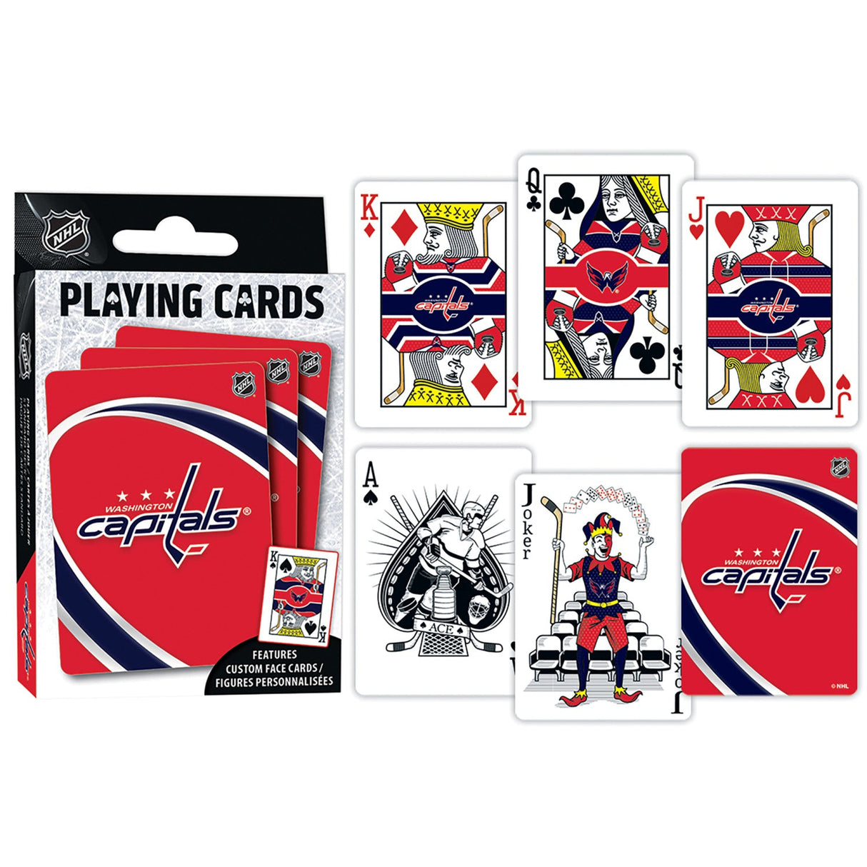 Washington Capitals Playing Cards - 54 Card Deck by MasterPieces Puzzle Company INC