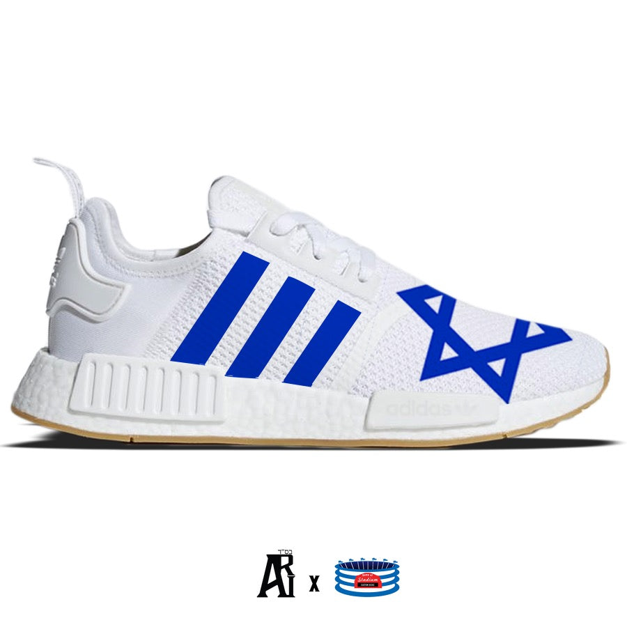 "Israel" Adidas NMD R1 Casual Shoes by Stadium Custom Kicks