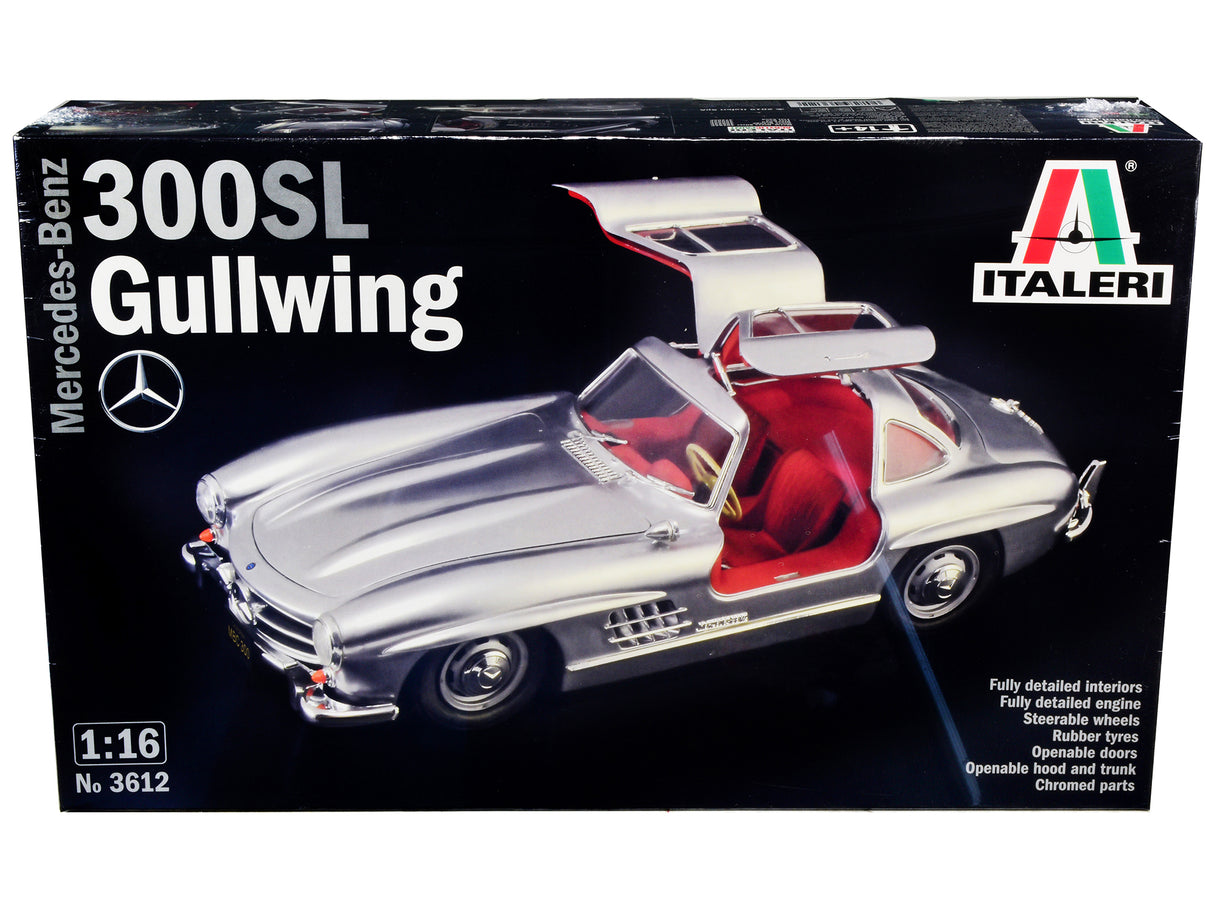 Skill 4 Model Kit Mercedes-Benz 300 SL Gullwing 1/16 Scale Model by Italeri