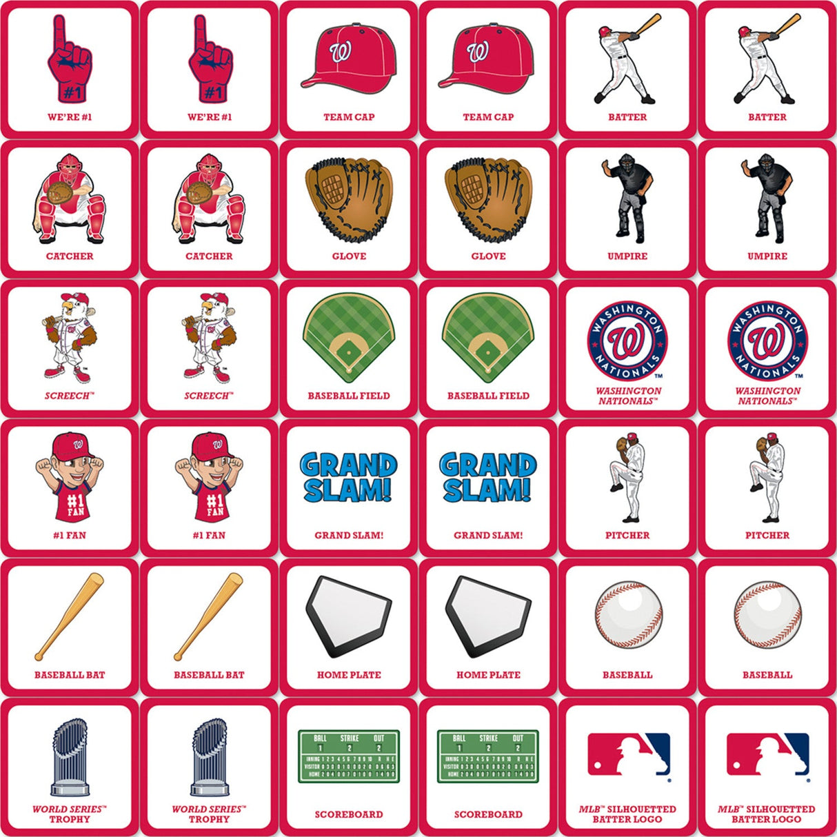 Washington Nationals Matching Game by MasterPieces Puzzle Company INC