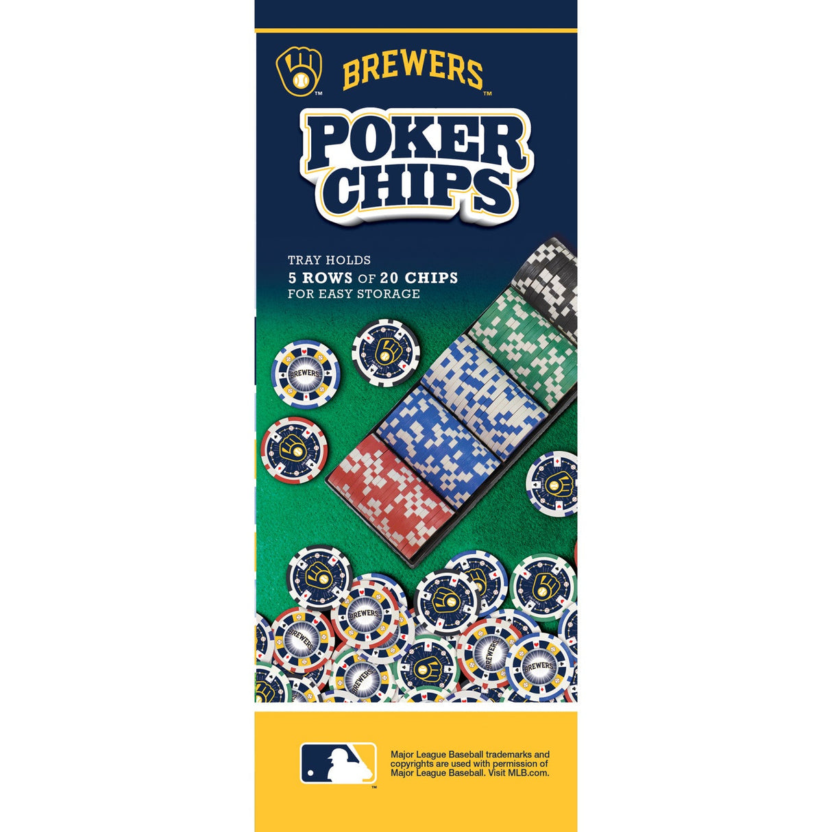 Milwaukee Brewers 100 Piece Poker Chips by MasterPieces Puzzle Company INC