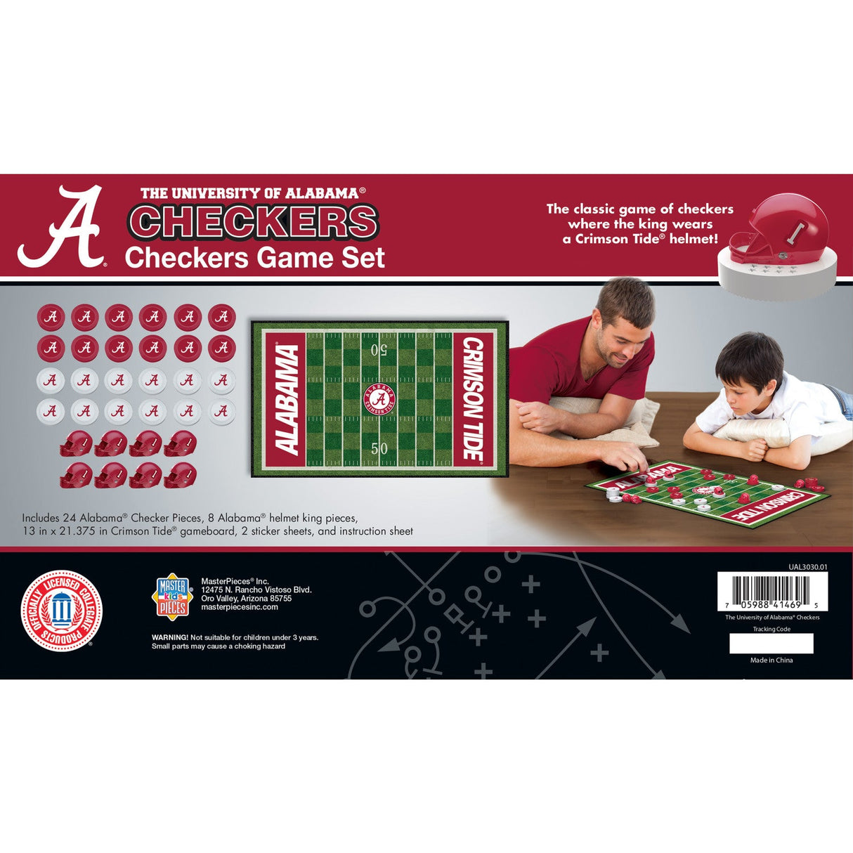 Alabama Crimson Tide Checkers Board Game by MasterPieces Puzzle Company INC