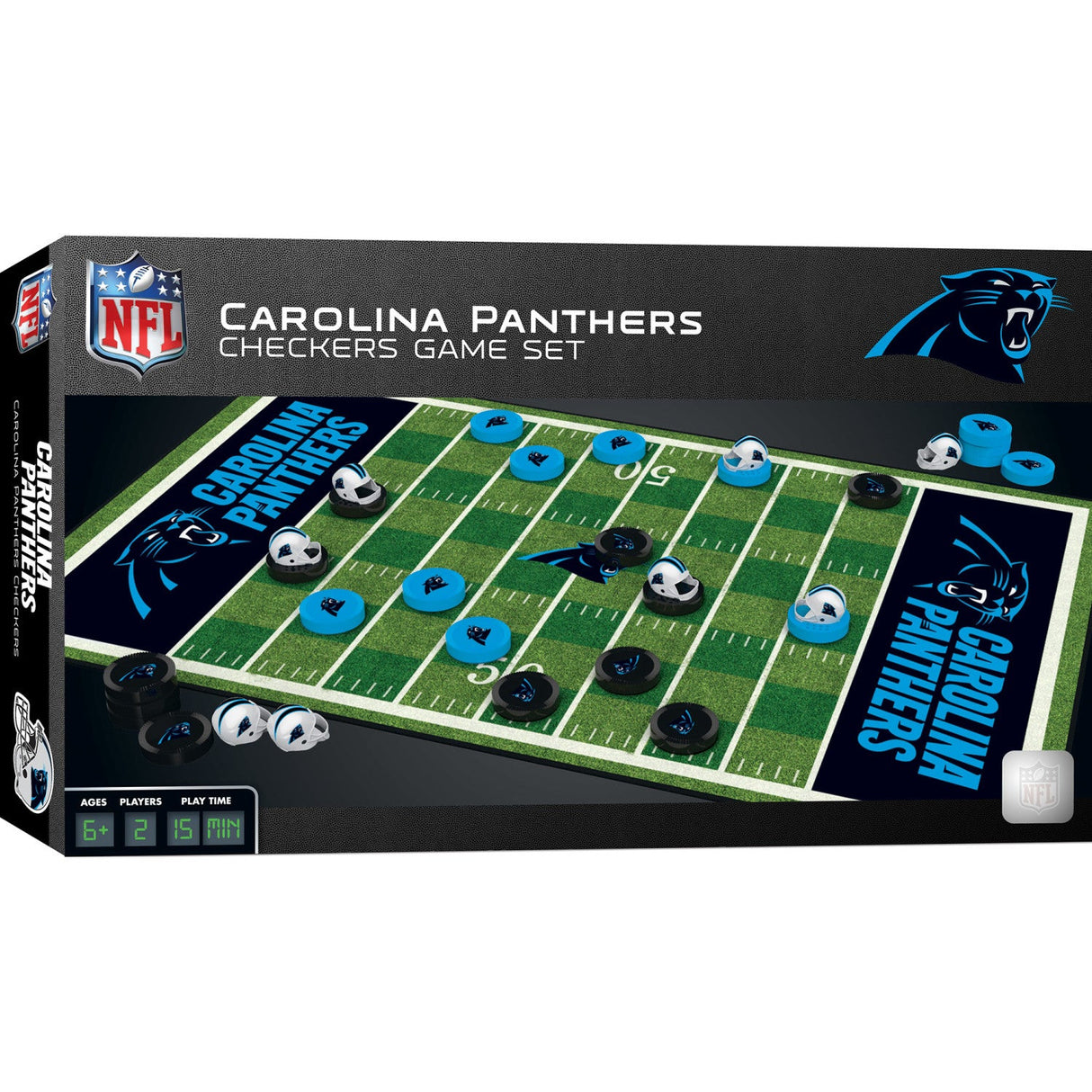 Carolina Panthers Checkers Board Game by MasterPieces Puzzle Company INC