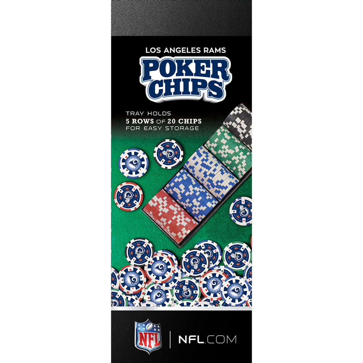 Los Angeles Rams 100 Piece Poker Chips by MasterPieces Puzzle Company INC