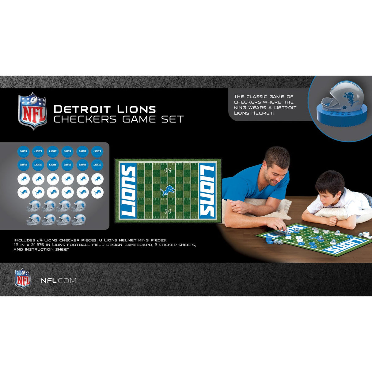 Detroit Lions Checkers Board Game by MasterPieces Puzzle Company INC