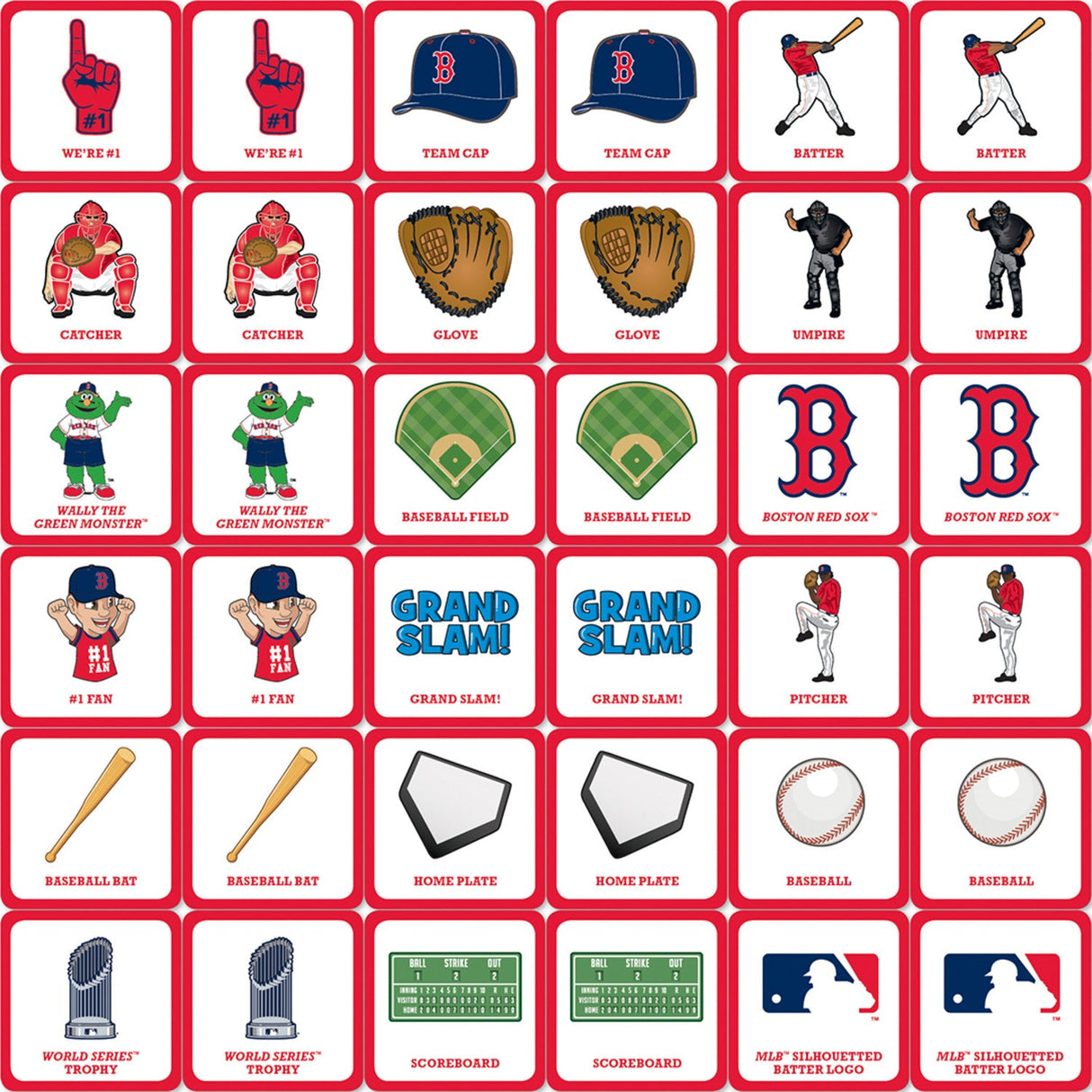 Boston Red Sox Matching Game by MasterPieces Puzzle Company INC