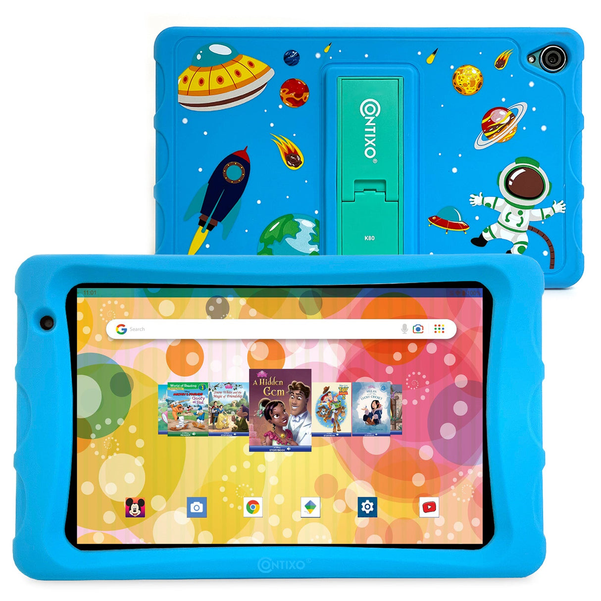 Contixo K81 8-Inch Kids Tablet Featuring 80 Disney eBooks - 4GB + 64GB by Contixo