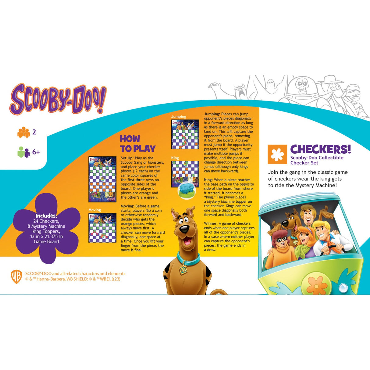 Scooby-Doo! Checkers Board Game Board Game by MasterPieces Puzzle Company INC