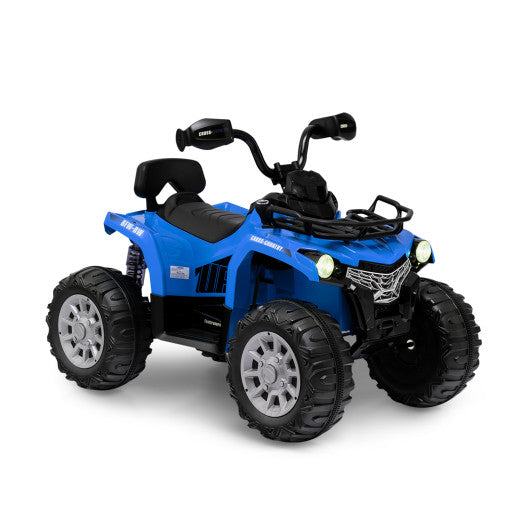 12V Kids Ride On ATV 4 Wheeler with MP3 and Headlights-Blue