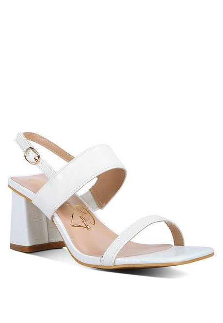 KIRK Elasticated Gussets Block Heel Sandals - Vysn