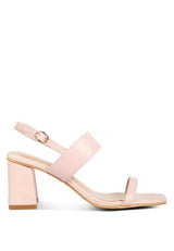 KIRK Elasticated Gussets Block Heel Sandals - Vysn