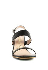 KIRK Elasticated Gussets Block Heel Sandals - Vysn