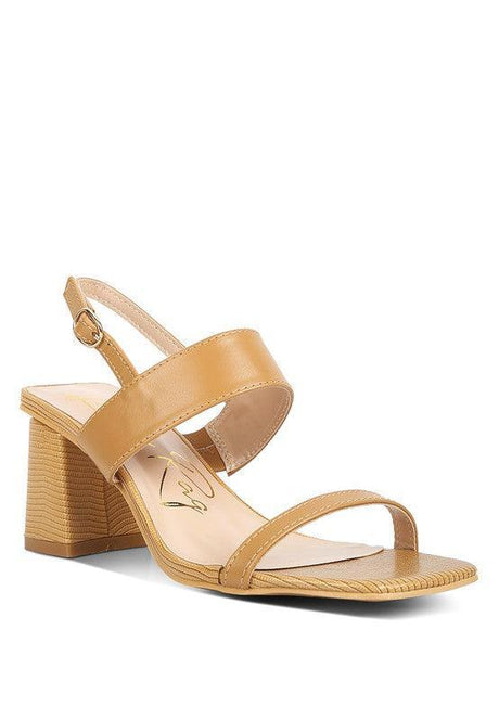 KIRK Elasticated Gussets Block Heel Sandals - Vysn