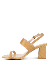 KIRK Elasticated Gussets Block Heel Sandals - Vysn