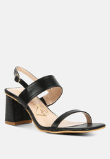 kirk elasticated gussets block heel sandals by London Rag