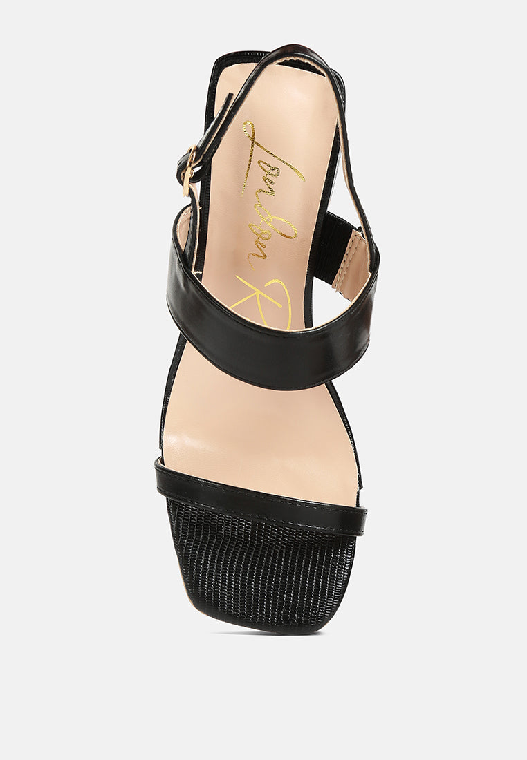 kirk elasticated gussets block heel sandals by London Rag