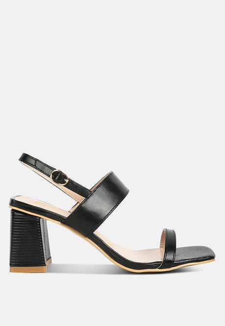 kirk elasticated gussets block heel sandals by London Rag