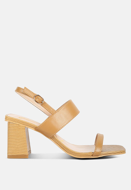 kirk elasticated gussets block heel sandals by London Rag