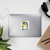 Born this Way LGBT Pride Cartoon Porcupine Bubble-free stickers by Proud Libertarian