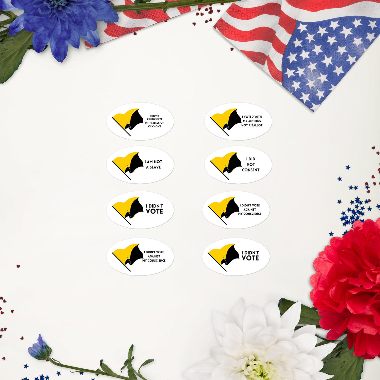 AnarchoCapitalist Did not vote Sticker Pack by Proud Libertarian