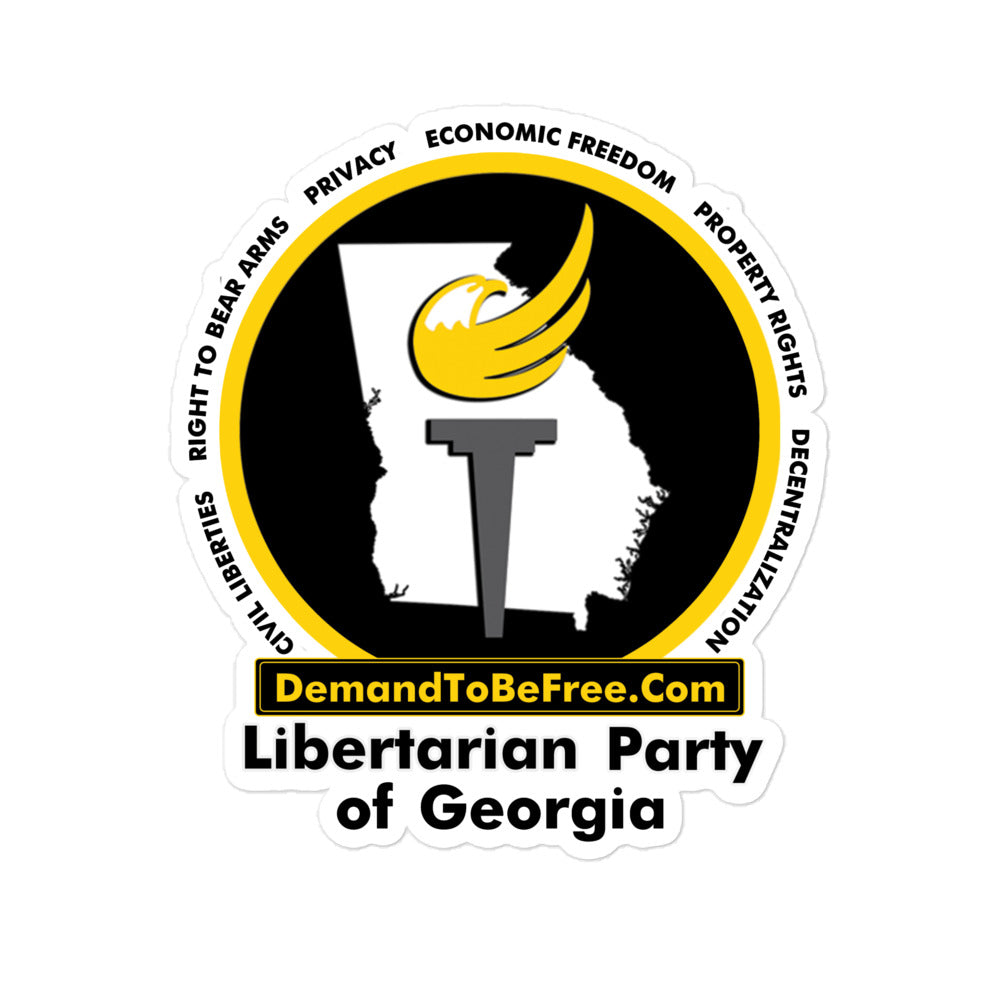 Libertarian Party of Georgia Bubble-free stickers by Proud Libertarian