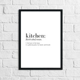 Kitchen Definition Simple Wall Decor Print by WinsterCreations™ Official Store