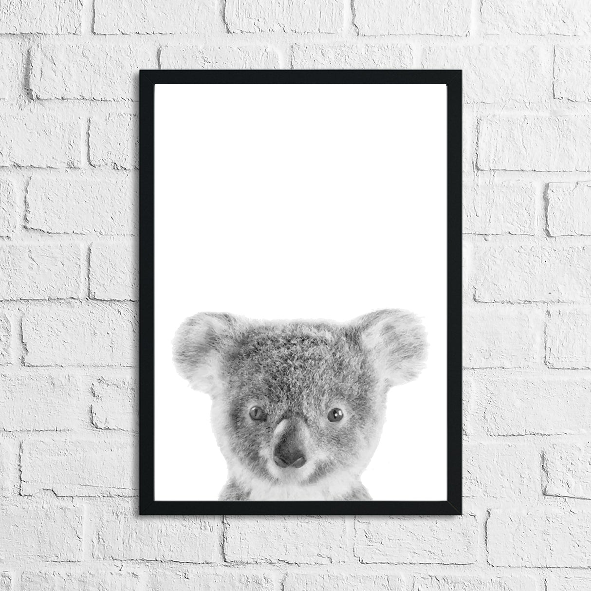 Koala Black & White Animal Nursery Children's Room Wall Decor Print by WinsterCreations™ Official Store