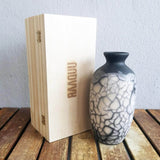 Koban Ceramic Raku Pottery Vase with Gift Box by RAAQUU