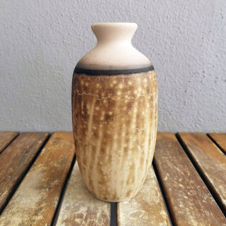 Koban Ceramic Raku Pottery Vase with Water Tube by RAAQUU