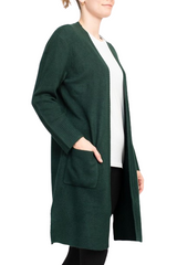 Velvet Heart Open Front Long Sleeve Ribbed Cuffs and Hem Knit Oversize Cardigan with Pockets by Curated Brands