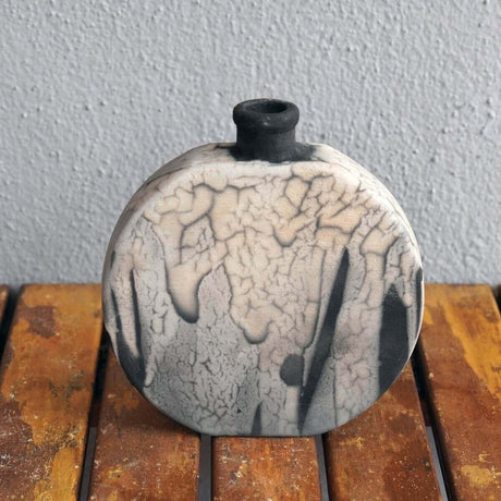 Kumo Ceramic Raku Pottery Vase by RAAQUU